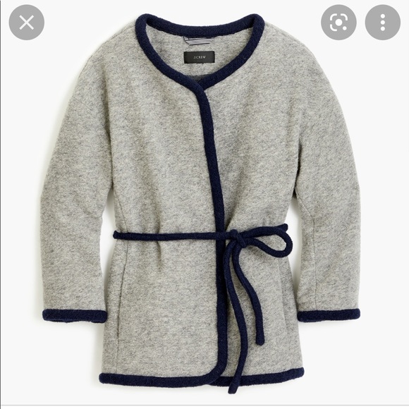 J Crew Boiled Wool Wrap Jacket - Picture 2 of 7